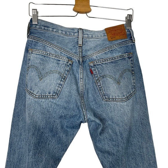 Levi’s 501 Button Your Fly Skinny Distressed Ankle Jeans - Picture 13 of 16